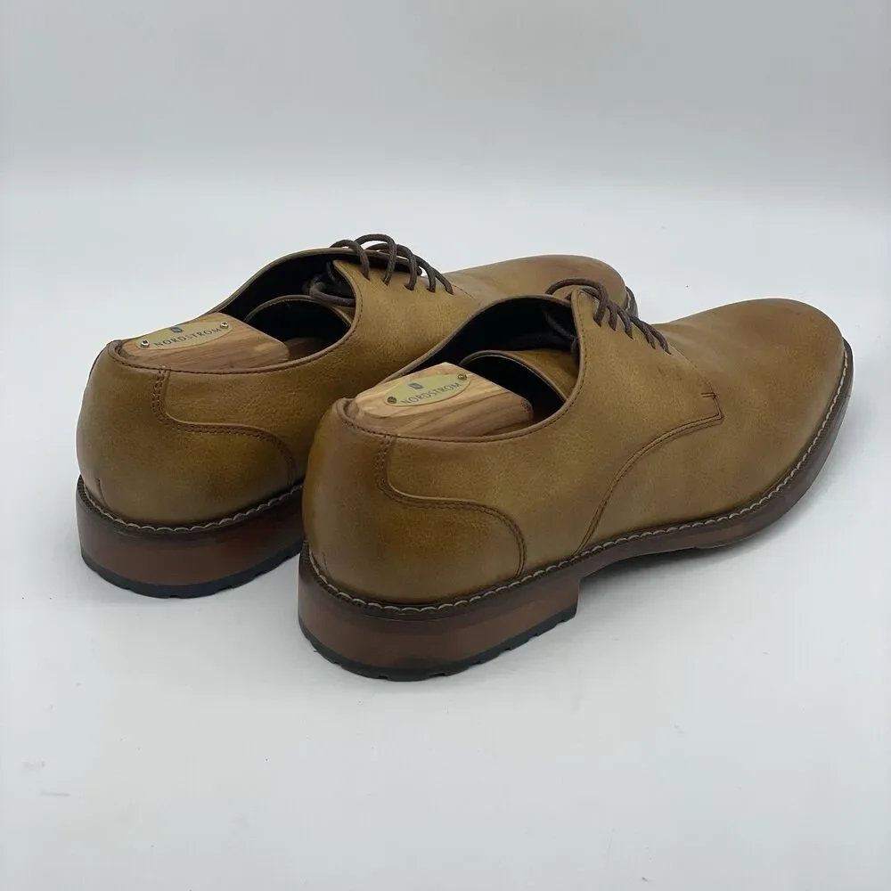 Van Heusen Memory Foam Geraldo Dress Shoes Men's 10.5 M Tan Brown Oxford Regal